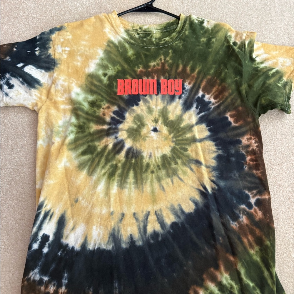 Nav tie dye brown boy shirt